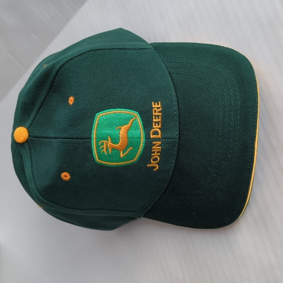 John Deere Other - NWOT John Deere Embroidered Truckers Cap Hat Green Yellow John Deere Logo